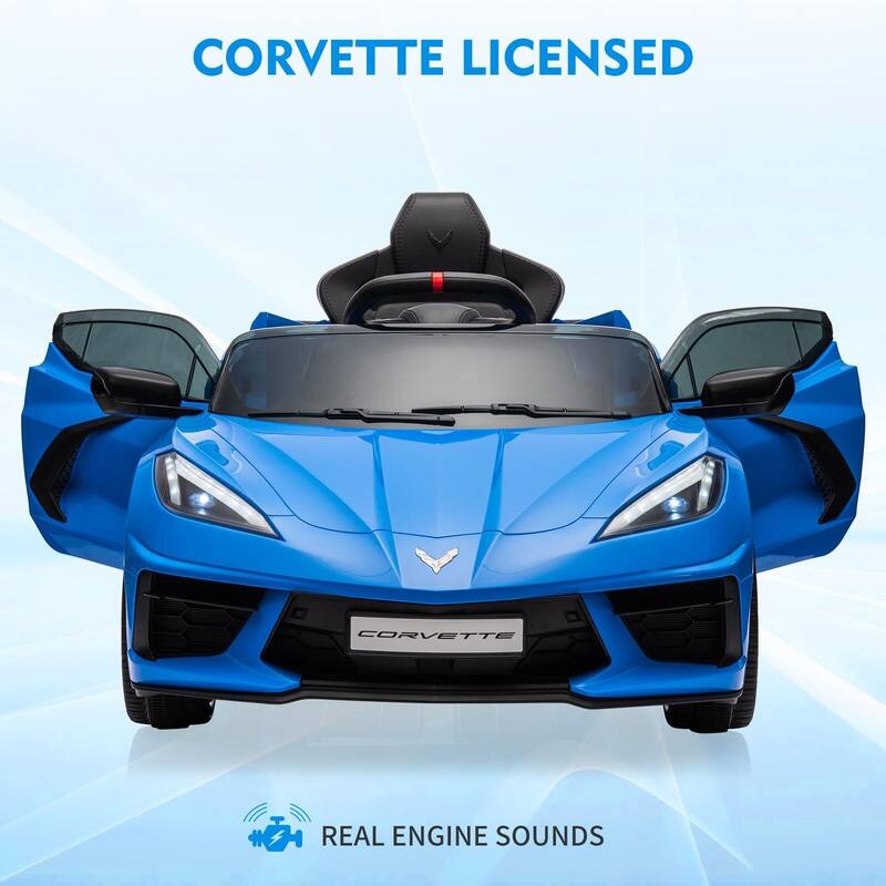 12V Kids Ride on Car Licensed Corvette Battery Powered Car Toddles Electric Sports Car Toy with Remote Control