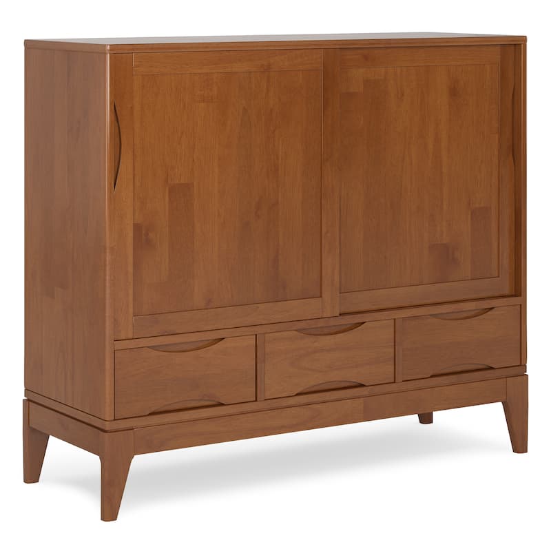 WYNDENHALL Pearson Solid Wood 48 inch Storage Cabinet (Set of 2) - 48"W x 17"D x 42"H