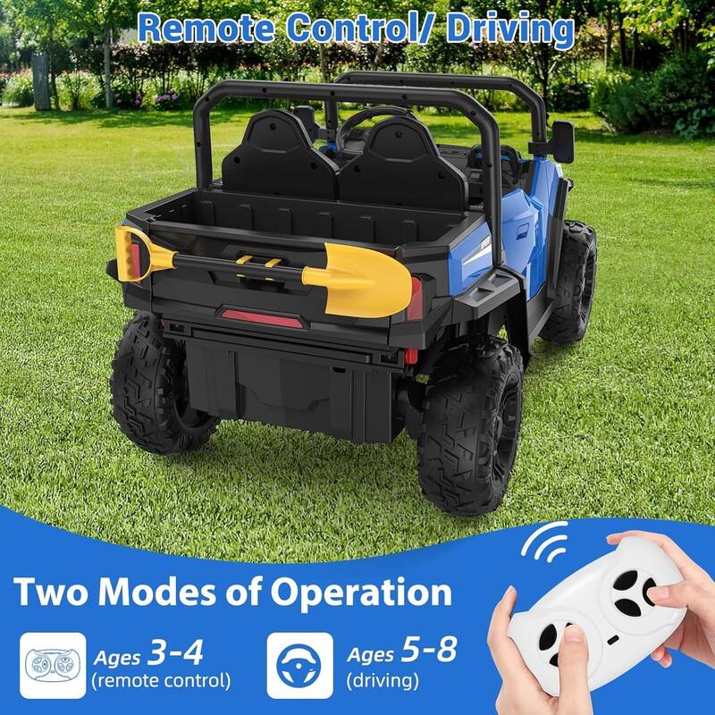 Electric 24V Ride on Dump Truck Toy with Remote for Kids Best Gift