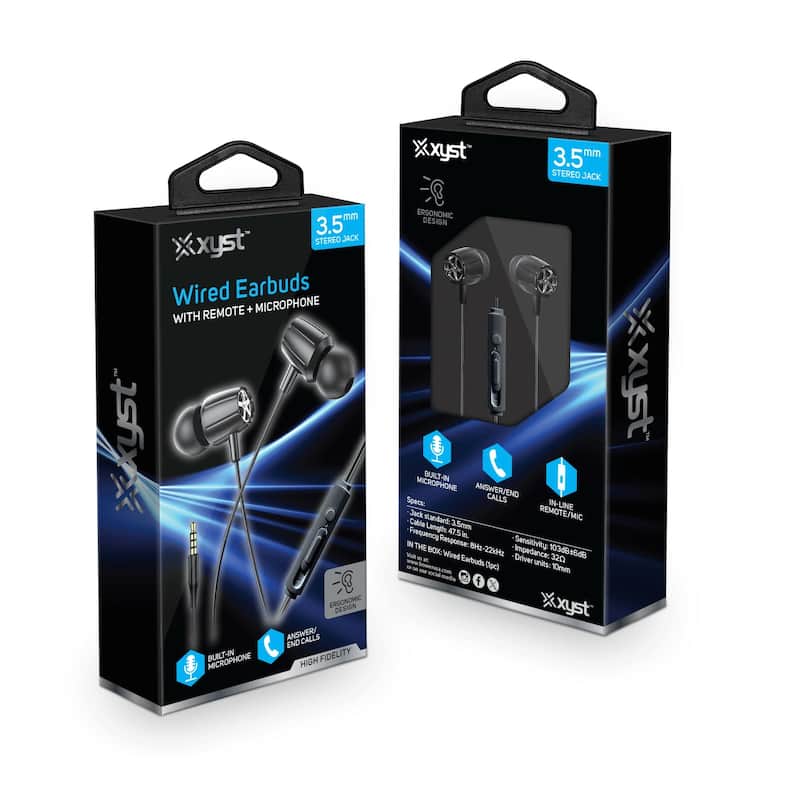 Xyst 3.5mm Stereo In-Ear Earbuds with Microphone