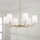 preview thumbnail 2 of 2, Brody 6-Light Chandelier - 34.50"W x 21"H