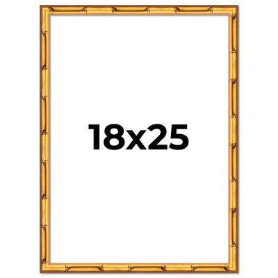 18x25 Frame Gold Bamboo Picture Frame Modern Photo Frame Includes UV Acrylic Shatter Guard Front Acid Free Foam Backing Board