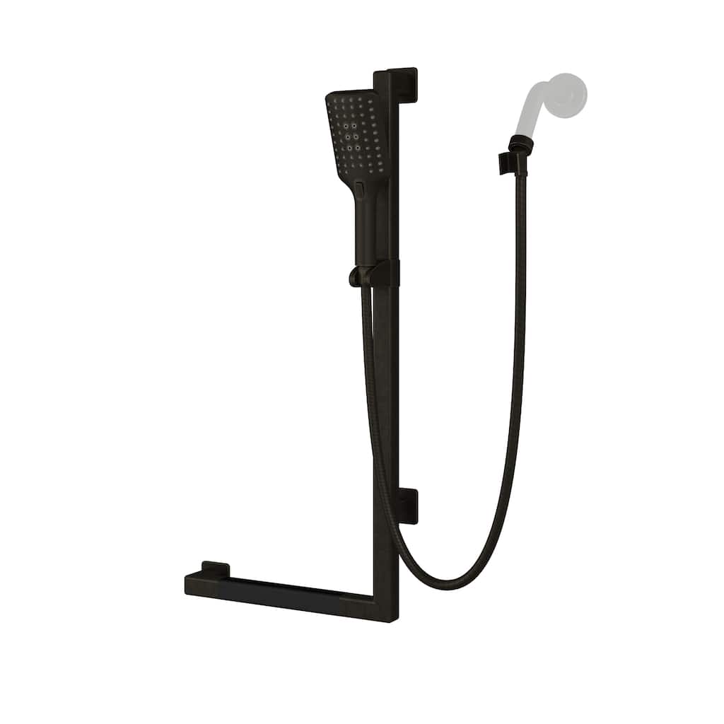 Seville Slide Bar ADA Compliant 500 lb Weight Capacity Slide Bar with Multi-function Handshower Right Oil Rubbed Bronze