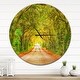 preview thumbnail 8 of 7, Designart 'Fall Greenery and Road Straight Ahead' Large Traditional Wall CLock 29 in. wide x 29 in. high