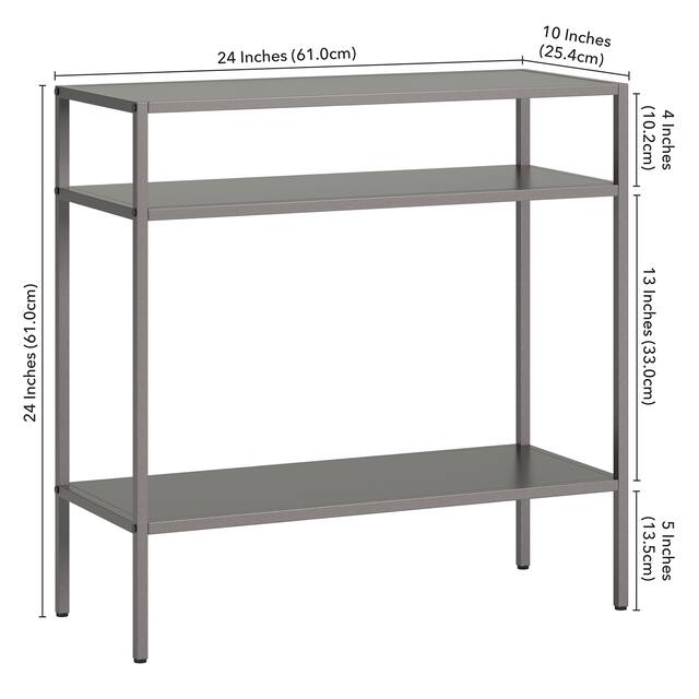 Ricardo Side Table with Metal Shelves
