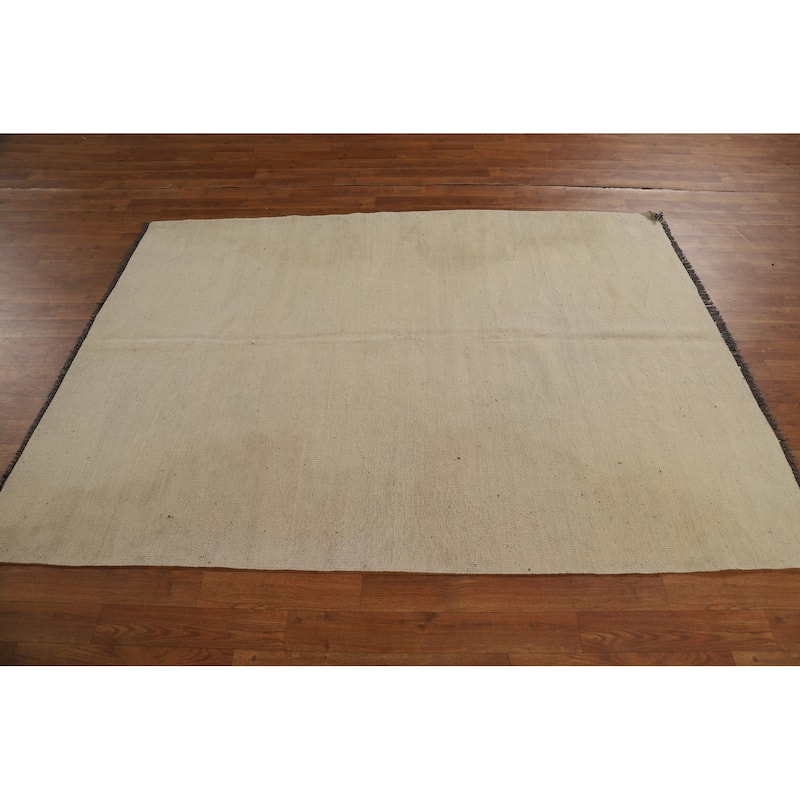 Nomad Kilim Oriental Vintage Area Rug Wool Carpet - 4'9"x 6'5"