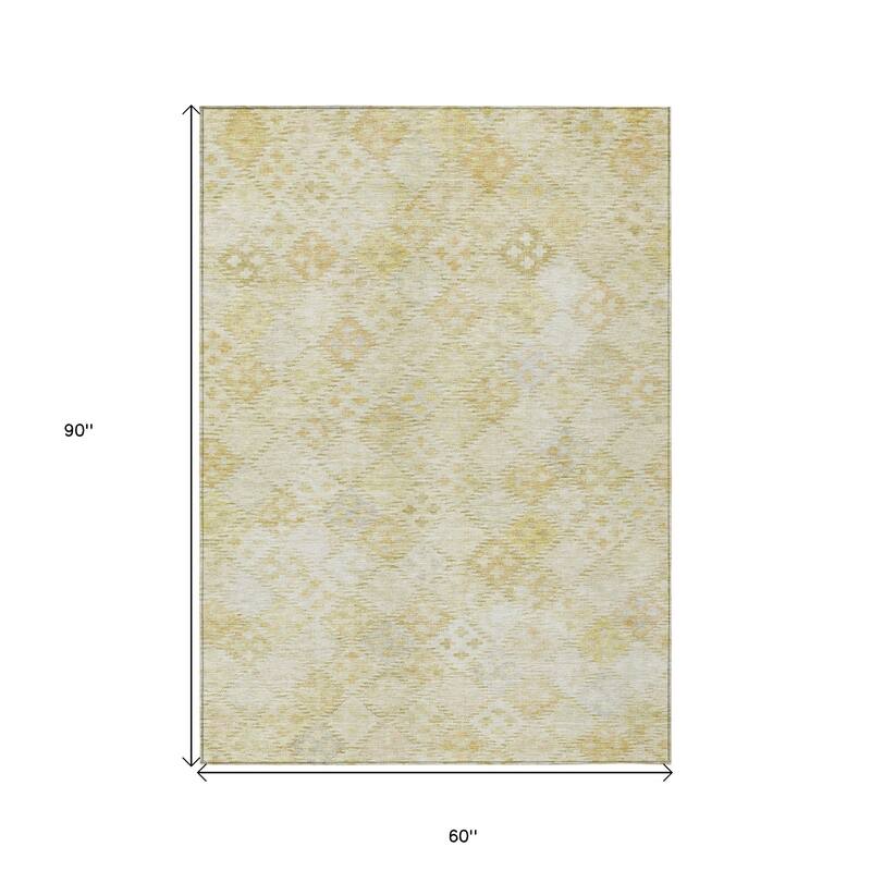 HomeRoots Geometric Transitional Rectangle Outdoor Rug
