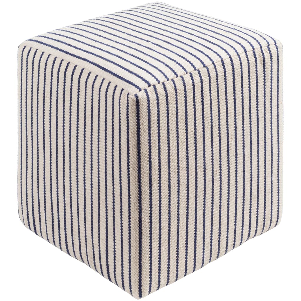 Altavas Transitional Stripe Cream Pouf