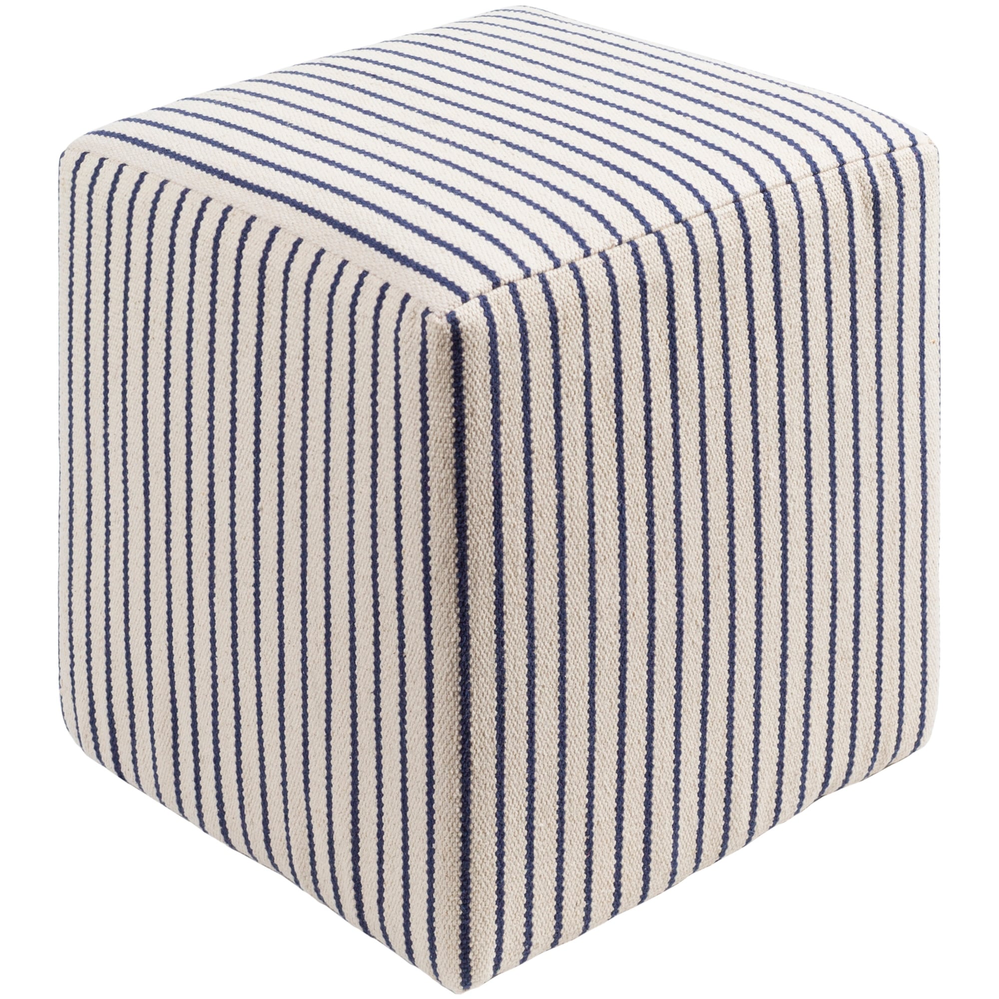 Altavas Transitional Stripe Cream Pouf
