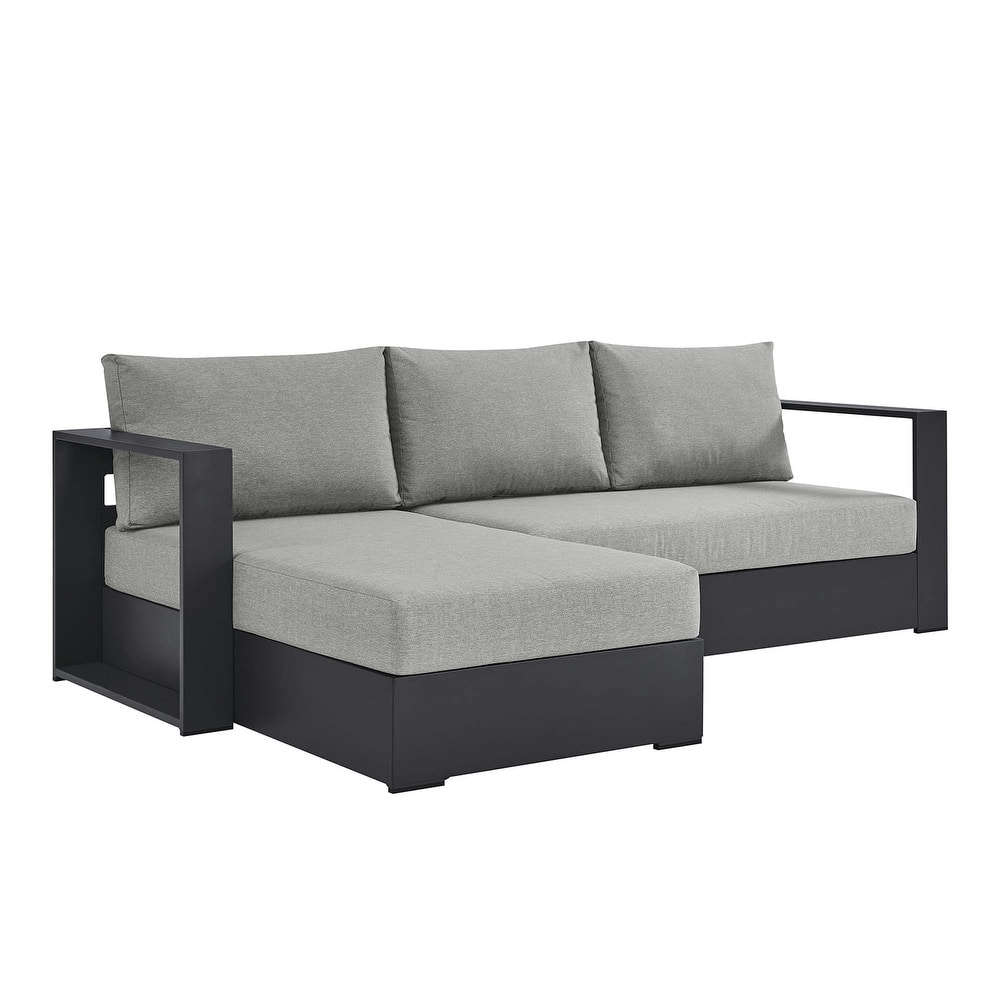 Tahoe Patio Aluminum 2-Piece Left-Facing Chaise Sectional Sofa Set