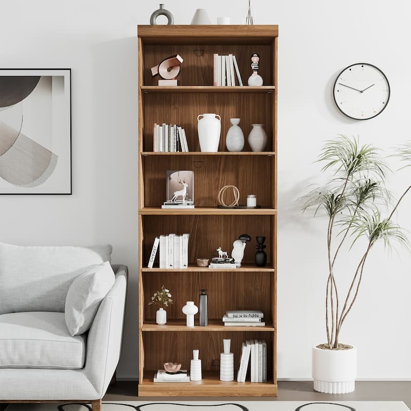 Doorless Wood Bookshelf Storage Cabinet Bookcase&Office Cabinet for Kitchen Bedroom Entryway Living Room Dinning Room