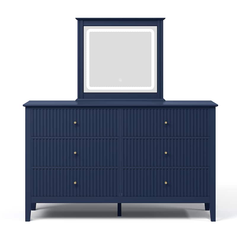 6 Drawer Dresser with Lighted Mirror