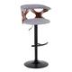 Option Light Grey Fabric/Walnut Wood/Black