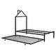 preview thumbnail 7 of 16, Black Twin Size Metal Platform Bed with Trundle and House-Shaped Headboard