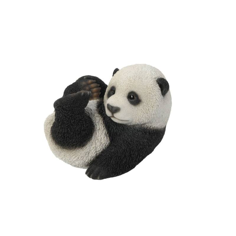 Playing Baby Panda Outdoor Garden Statue - 10"