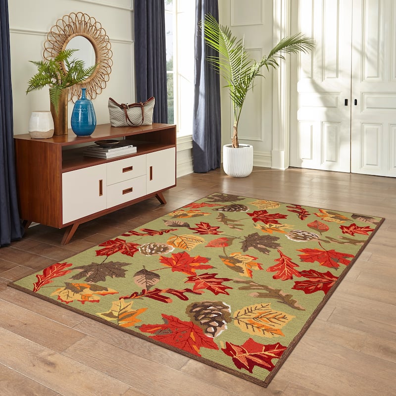 Liora Manne Ravella Falling Leaves Indoor/Outdoor Rug