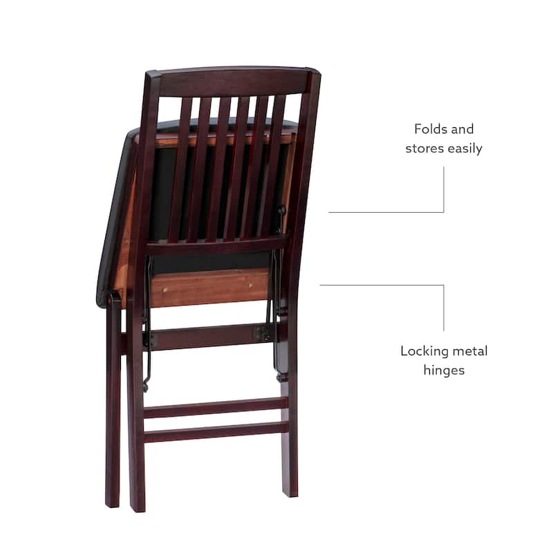 Porch & Den Lowell Espresso Folding Chair (Set of 2)