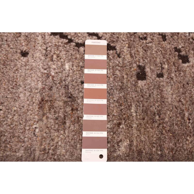 ECARPETGALLERY Hand-knotted Tangier Brown Wool Rug - 8'1 x 10'1