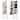 Costway Mirrored Jewelry Cabinet Storage Organizer Box Drawers White