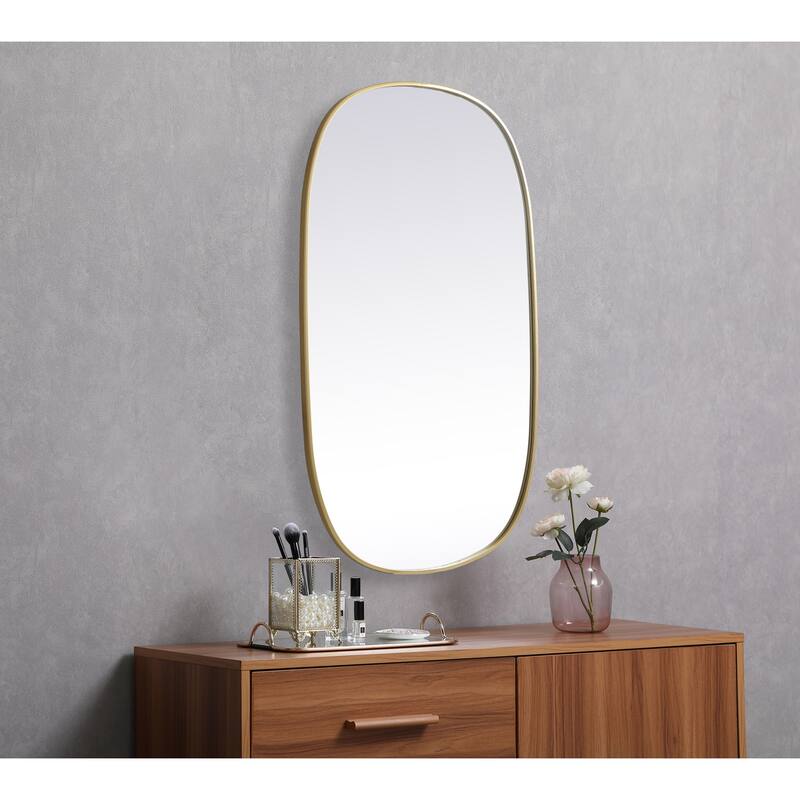 Elegant Lighting MR2B3048 Brynn 30" W x 48" H Oval Framed Bathroom