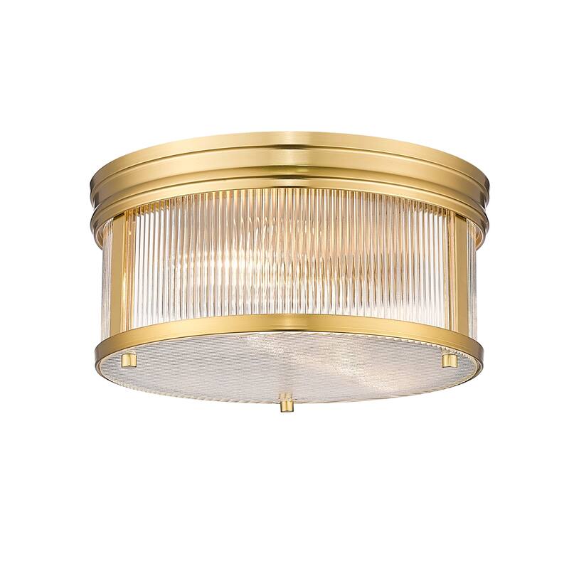 Z-Lite 7504FR13 Carnaby 2 Light 13" Wide Flush Mount Drum Ceiling