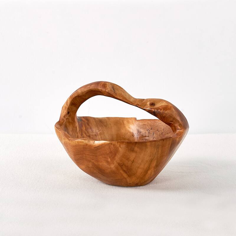 Greenage Cedar Basket with Handle,Perfect for Fruit Display