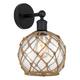 Option Clear Glass with Brown Rope / Matte Black