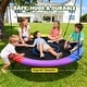preview thumbnail 2 of 9, Trekassy 60" Large Saucer Tree Swing for Kids Adults 900D Oxford Waterproof with 2pcs Hanging Straps-Rainbow🌈