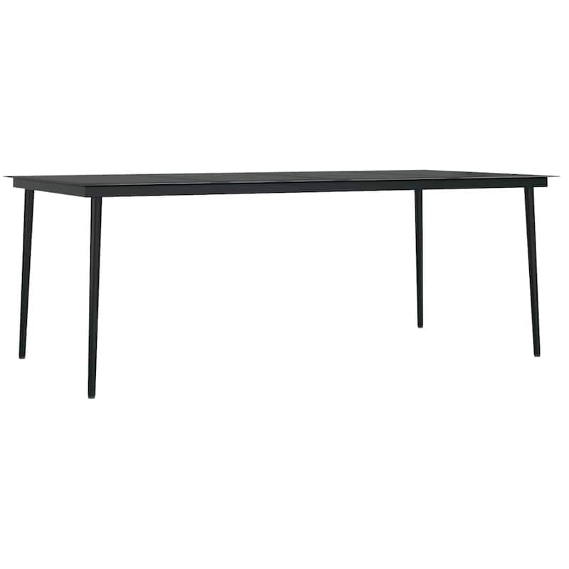 vidaXL 5 Piece Patio Dining Set with Cushions Black