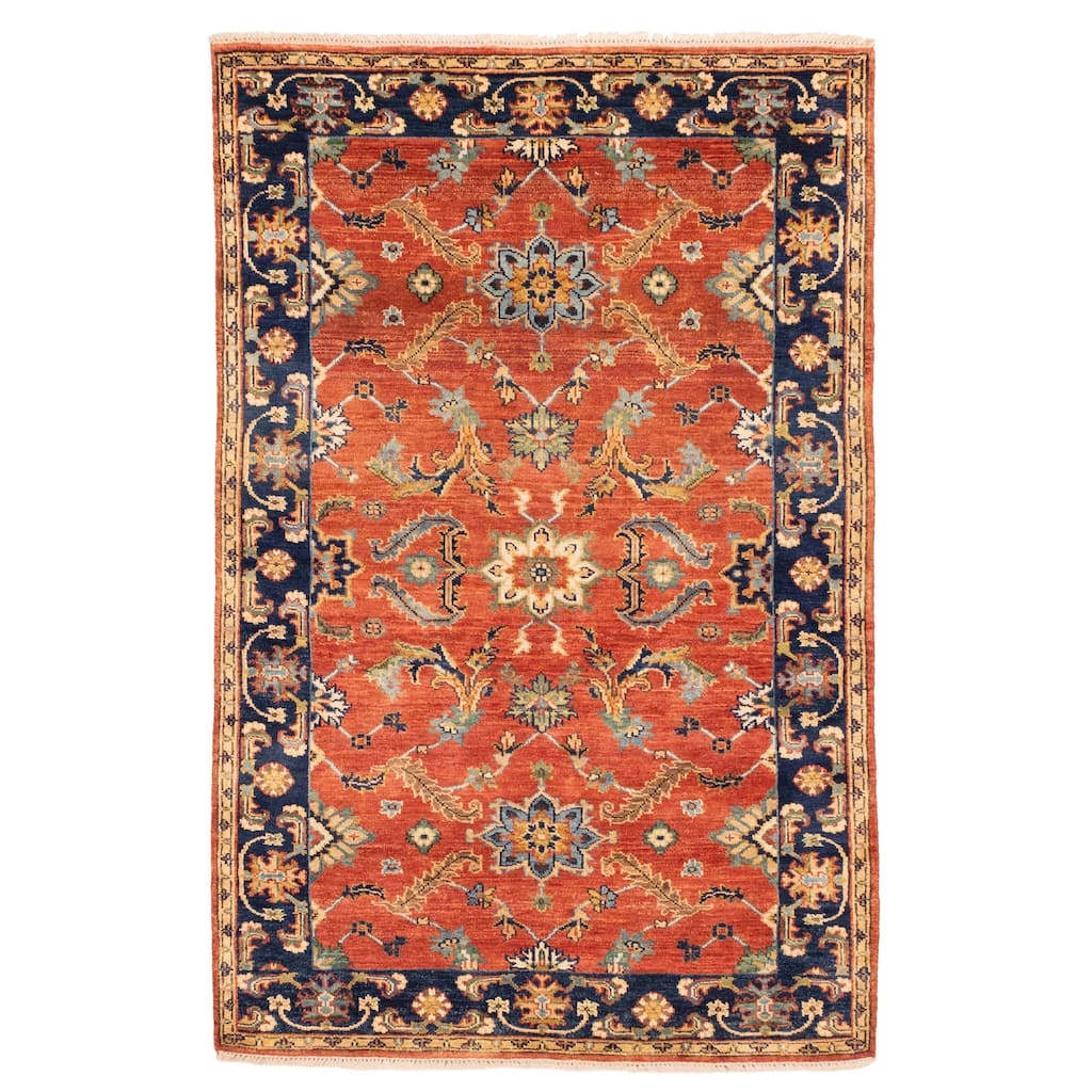 ECARPETGALLERY Hand-knotted Jules Sultane Dark Copper Wool Rug - 4'0 x 6'3