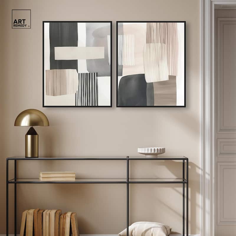 Floating Shapes II Canvas Set of 2 by Art Remedy