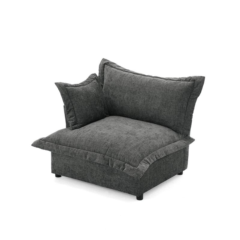 40"W Oversized Upholstered Chenille Comfy Cloud Corner Accent Chair