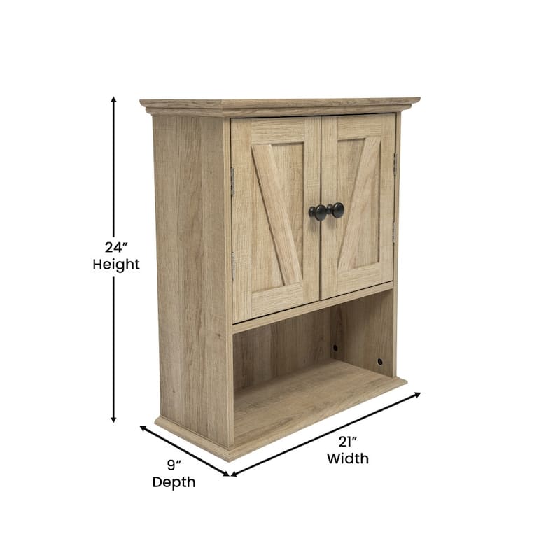 Wall-Mounted Medicine Cabinet Bathroom Storage Organizer with Shelves