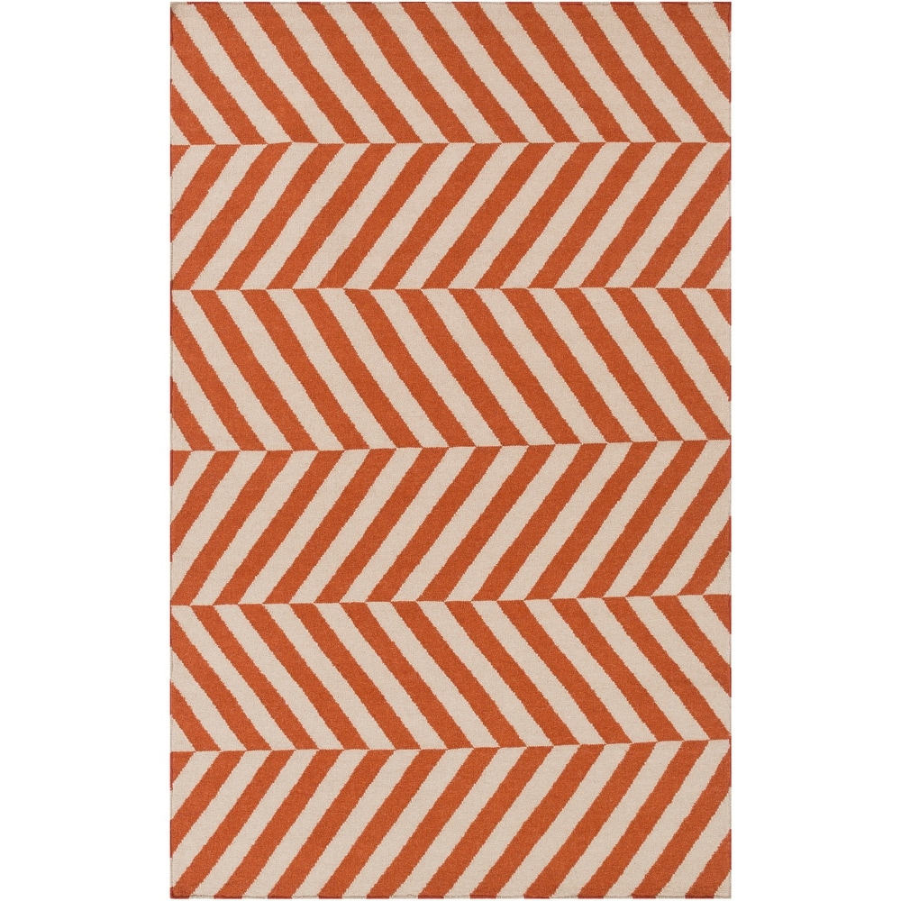 Flatweave Lugano Striped Wool Area Rug