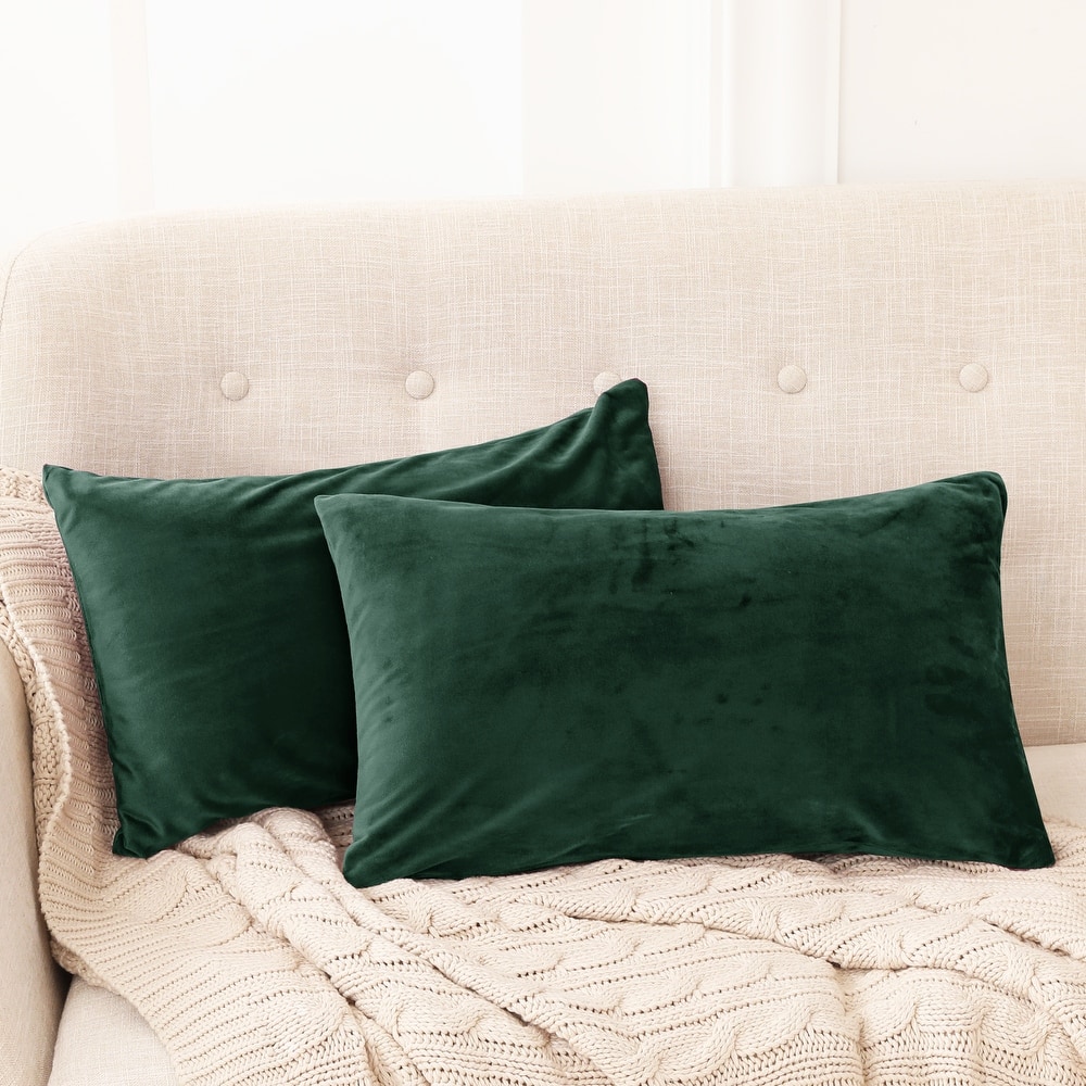 Deconovo Velvet Soft Throw Pillow Covers 2 PCS (Cover Only)