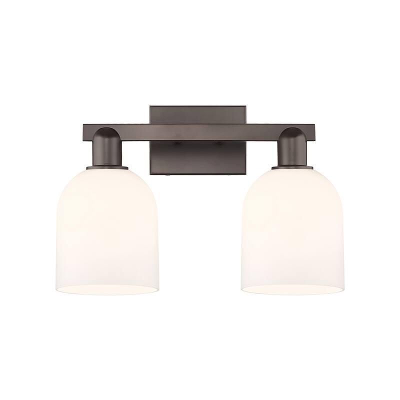 Innovations Lighting 716-2W-12-17 Bella Vanity Bella 2 Light 17" Wide - Oil Rubbed Bronze / White