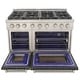 preview thumbnail 45 of 63, Professional 48 in. 6.7 cu. ft. Double Oven Natural Gas Range with 25K Power Burner, Convection Oven in Stainless Steel