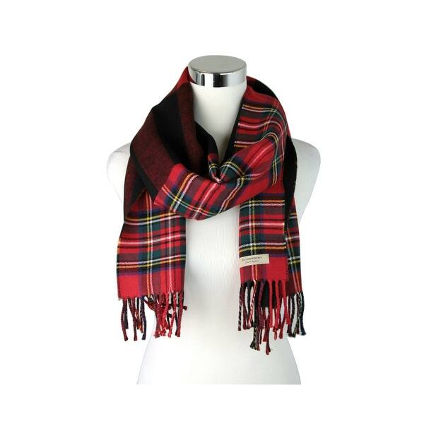 Shop Burberry Women S Bright Red Wool Vintage Check Scarf 40677541 One Size Overstock 30293832