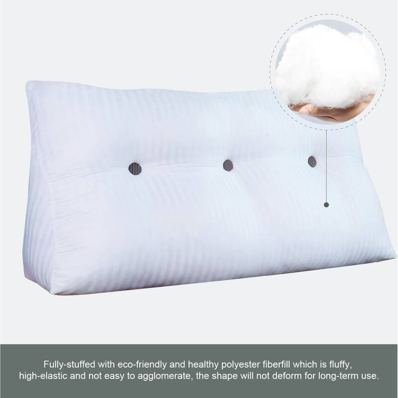 Corduroy Headboard Wedge Reading Pillow for Twin Dorm Bed & Daybed Side Back Support
