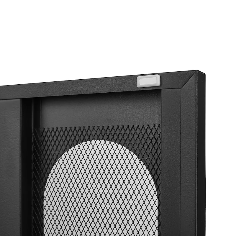 5.9"H Foot Double-Sided Door Shoe Cabinet With Movable Double-Layer Partitions And Hollow Base Moisture-Proof And Seismic Design