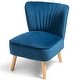 preview thumbnail 18 of 37, Costway Armless Accent Chair Modern Velvet Leisure Chair Single