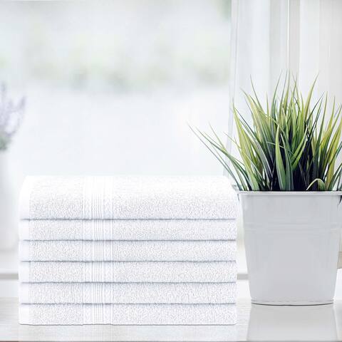 Eco-Friendly Sustainable Cotton Hand Towel by Superior (Set of 6)