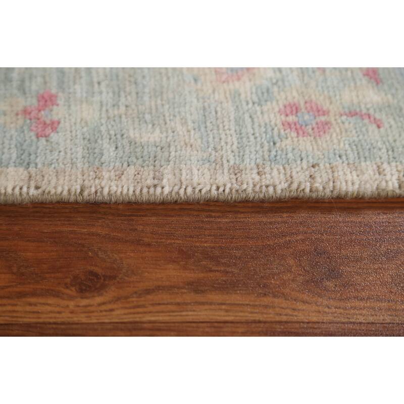 Vegetable Dye Art Deco Oriental Wool Runner Rug Hand-knotted Carpet - 2'10" x 11'7"