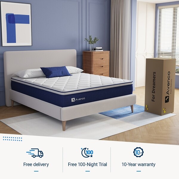 Avenco 12'' Medium Memory Foam Hybrid Mattress - Bed Bath & Beyond