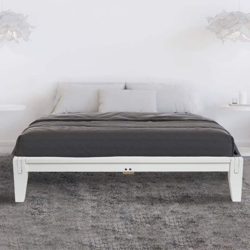 Yume Solid Wood Platform Bed with Japanese Joinery