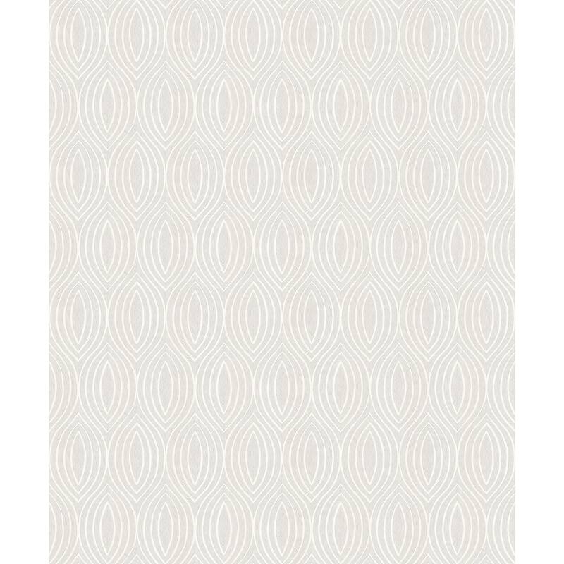 A-Street Prints Rino Silver Ogee Wallpaper