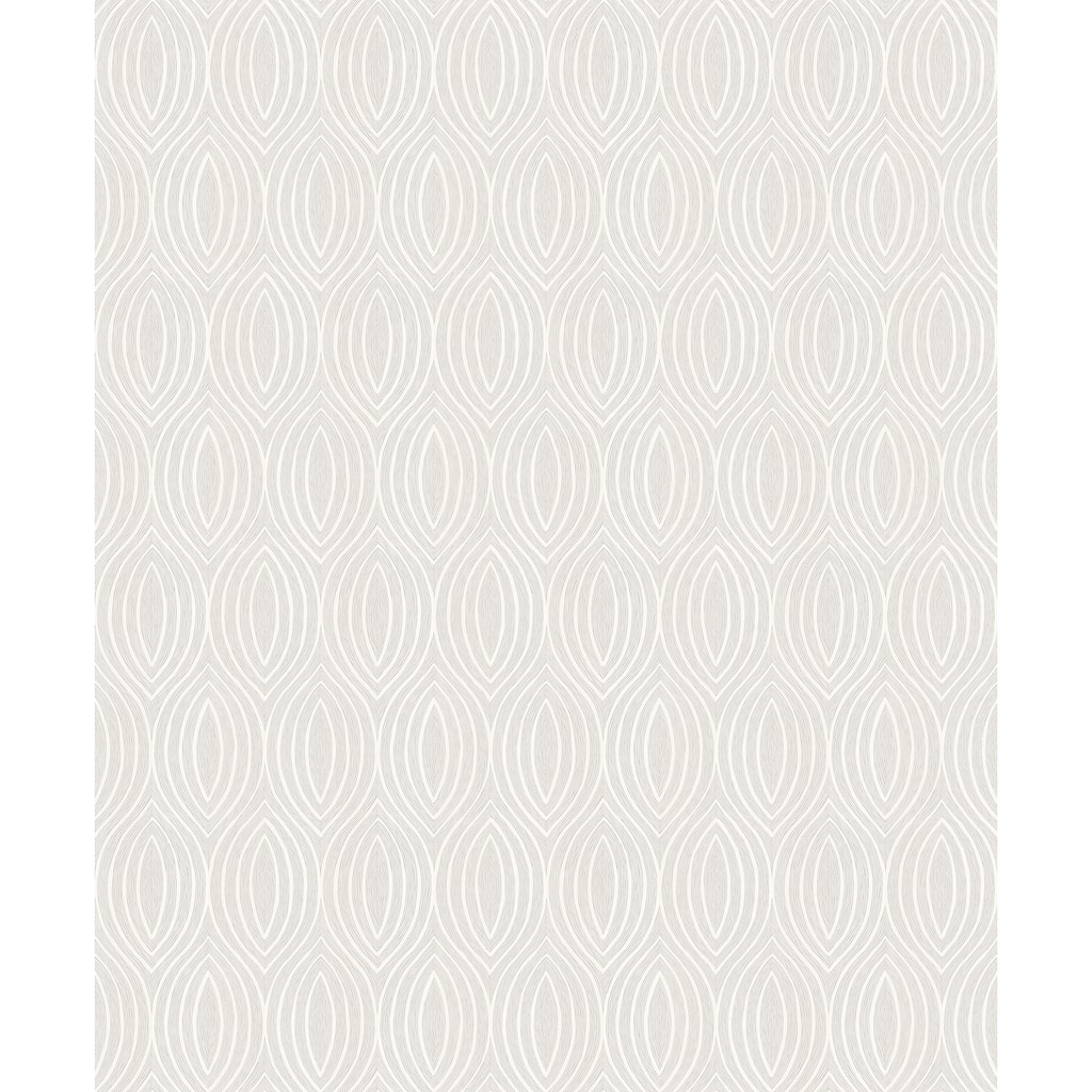 A-Street Prints Rino Silver Ogee Wallpaper