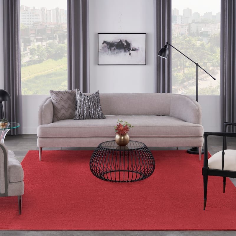 Nourison Modern Solid Indoor/Outdoor Area Rug - 8' x 10' - Brick