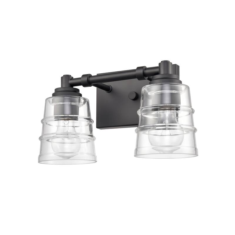 Elk Home Pulsate Satin Nickel With Clear Glass Vanity Light