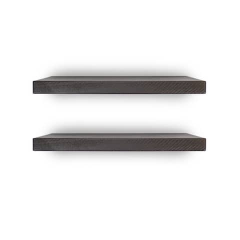 Parker-Handmade US 2x Floating Rustic Wall Accent Shelf-Decor-Wood